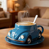 BLUEMUG | Kék bögre autós mintával