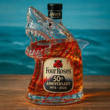 Limitált kiadású Shark Jaws Anniversary whiskey üveg